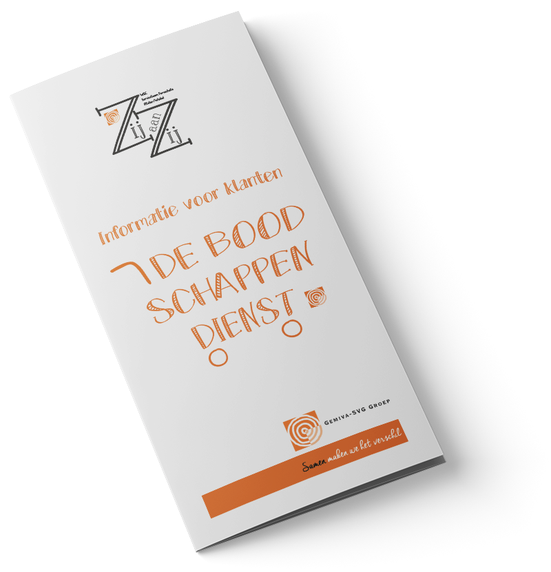 Mockup folder De Boodschappendienst